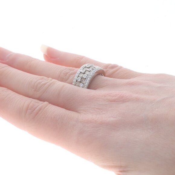 Le Vian Diamond Cluster Cocktail Band - White Gold 14k Round 1.75ctw Ring - Picture 4 of 6